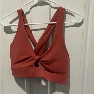 Twist Front Rust Sports Bra